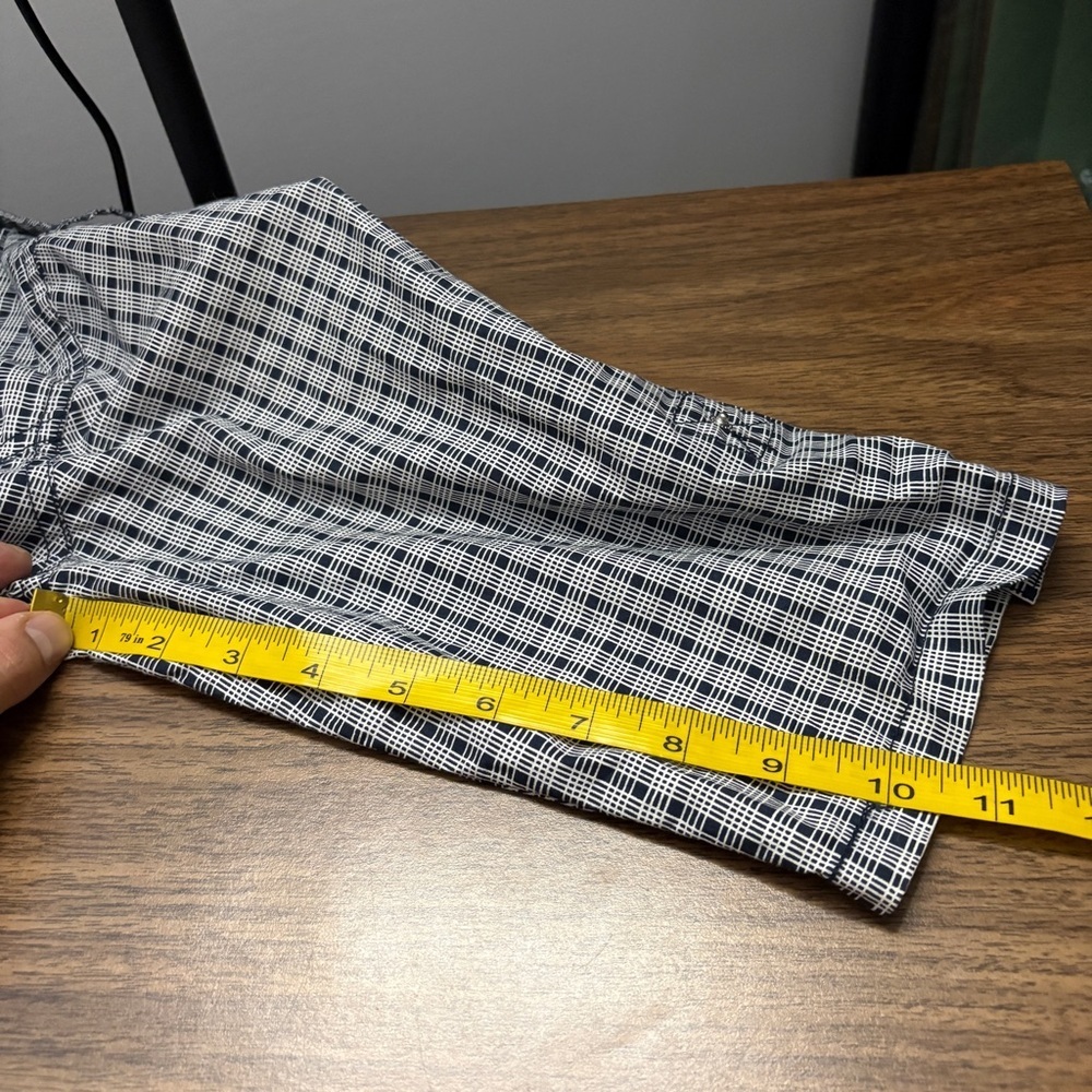 Y2K Gingham Raincoat - Cyber Grunge Plaid Utility Jacket - Belted Bench L - Picture 11 of 12